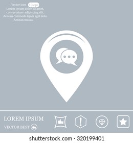 Map pointer flat icon. Vector Eps 10