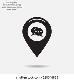 Map pointer flat icon. Vector Eps 10