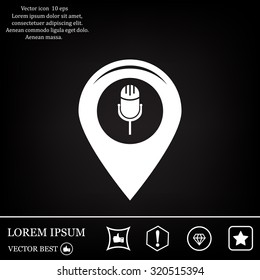 Map pointer flat icon. Vector Eps 10