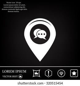 Map pointer flat icon. Vector Eps 10