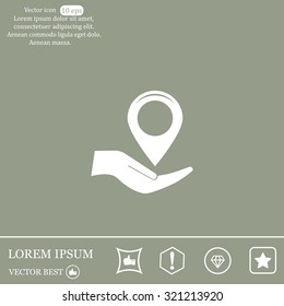 Map pointer flat icon, vector illustration