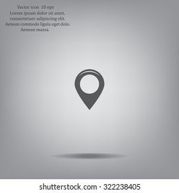 Map pointer flat icon, vector illustratio