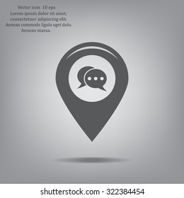 Map pointer flat icon. Vector Eps 10