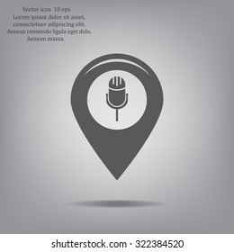 Map pointer flat icon. Vector Eps 10