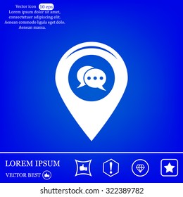 Map pointer flat icon. Vector Eps 10