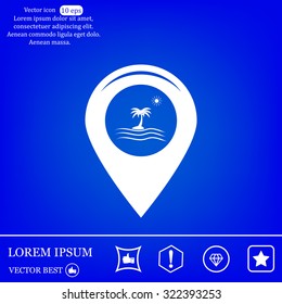 Map pointer flat icon. Vector Eps 10