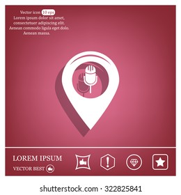 Map pointer flat icon. Vector Eps 10