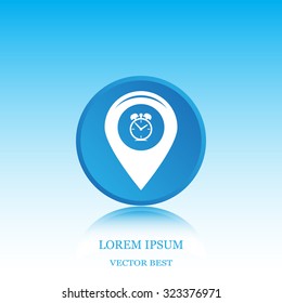 Map pointer flat icon. Vector Eps 10