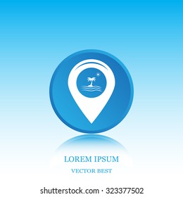 Map pointer flat icon. Vector Eps 10