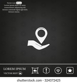 Map pointer flat icon, vector illustratio