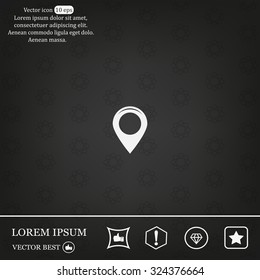Map pointer flat icon, vector illustratio