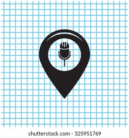 Map pointer flat icon. Vector Eps 10