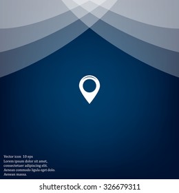 Map pointer flat icon, vector illustration