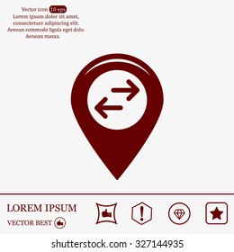 Map pointer flat icon. Vector Eps 10