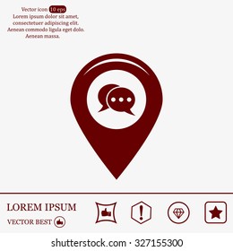 Map pointer flat icon. Vector Eps 10