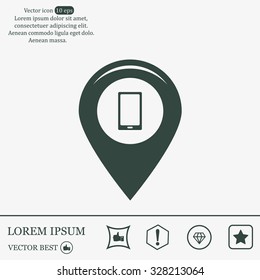 Map pointer flat icon. Vector Eps 10