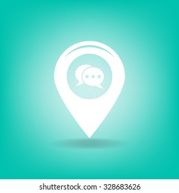 Map pointer flat icon. Vector Eps 10