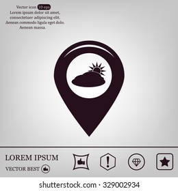 Map pointer flat icon. Vector Eps 10