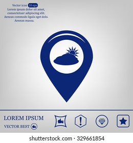 Map pointer flat icon. Vector Eps 10