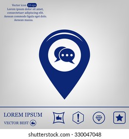 Map pointer flat icon. Vector Eps 10