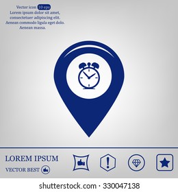 Map pointer flat icon. Vector Eps 10