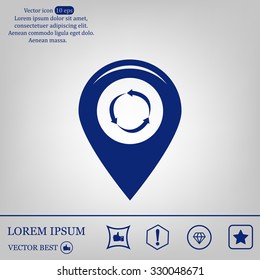 Map pointer flat icon. Vector Eps 10
