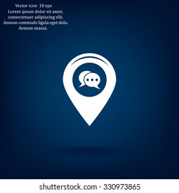 Map pointer flat icon. Vector Eps 10
