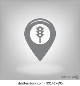 Map pointer flat icon. Vector Eps 10