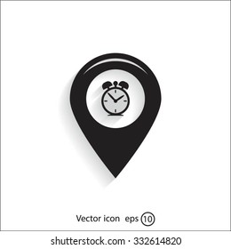 Map pointer flat icon. Vector Eps 10