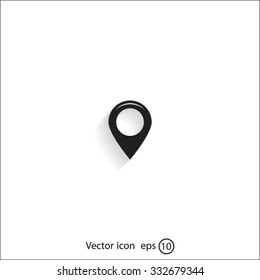 Map pointer flat icon, vector illustratio