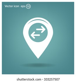 Map pointer flat icon. Vector Eps 10