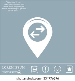 Map pointer flat icon. Vector Eps 10