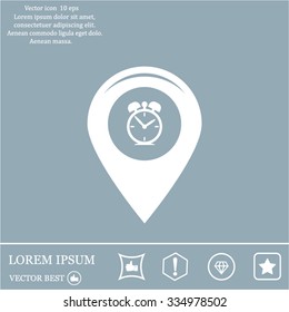 Map pointer flat icon. Vector Eps 10
