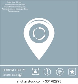 Map pointer flat icon. Vector Eps 10