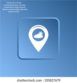 Map pointer flat icon. Vector Eps 10