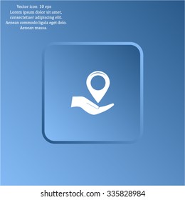Map pointer flat icon, vector illustratio