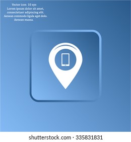 Map pointer flat icon. Vector Eps 10