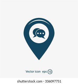 Map pointer flat icon. Vector Eps 10
