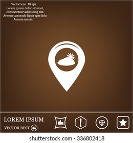 Map pointer flat icon. Vector Eps 10