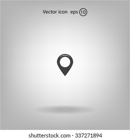Map pointer flat icon, vector illustratio