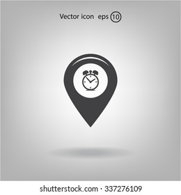 Map pointer flat icon. Vector Eps 10