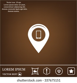 Map pointer flat icon. Vector Eps 10