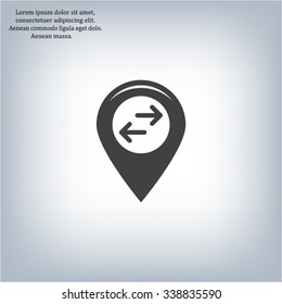 Map pointer flat icon. Vector Eps 10