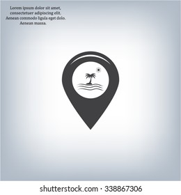 Map pointer flat icon. Vector Eps 10