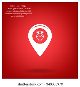 Map pointer flat icon. Vector Eps 10