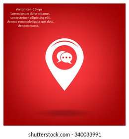 Map pointer flat icon. Vector Eps 10