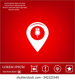 Map pointer flat icon. Vector Eps 10