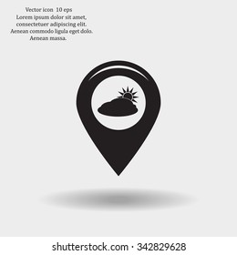 Map pointer flat icon. Vector Eps 10