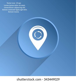 Map pointer flat icon. Vector Eps 10