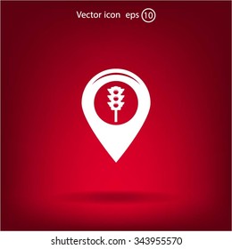 Map pointer flat icon. Vector Eps 10